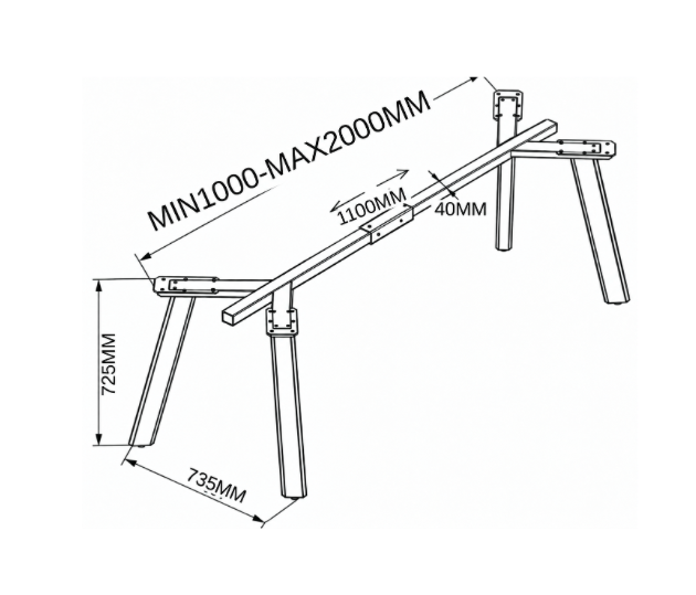 Vergadertafel Modu frame