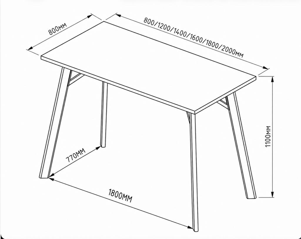 Vergadertafel Modu High - Recht