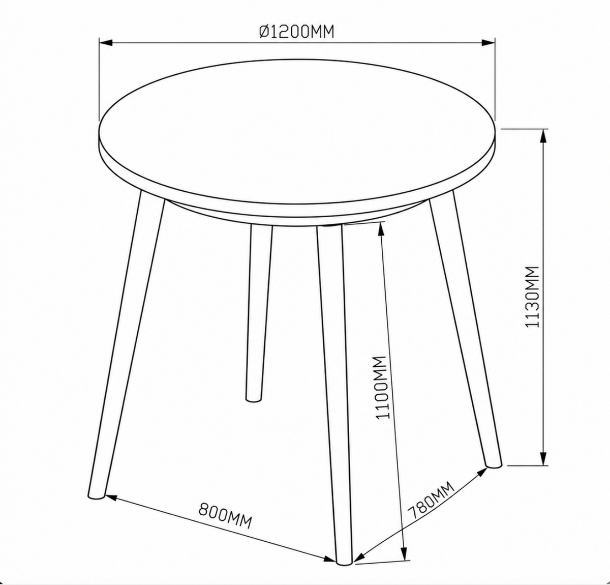 Vergadertafel Modu High 120cm Rond