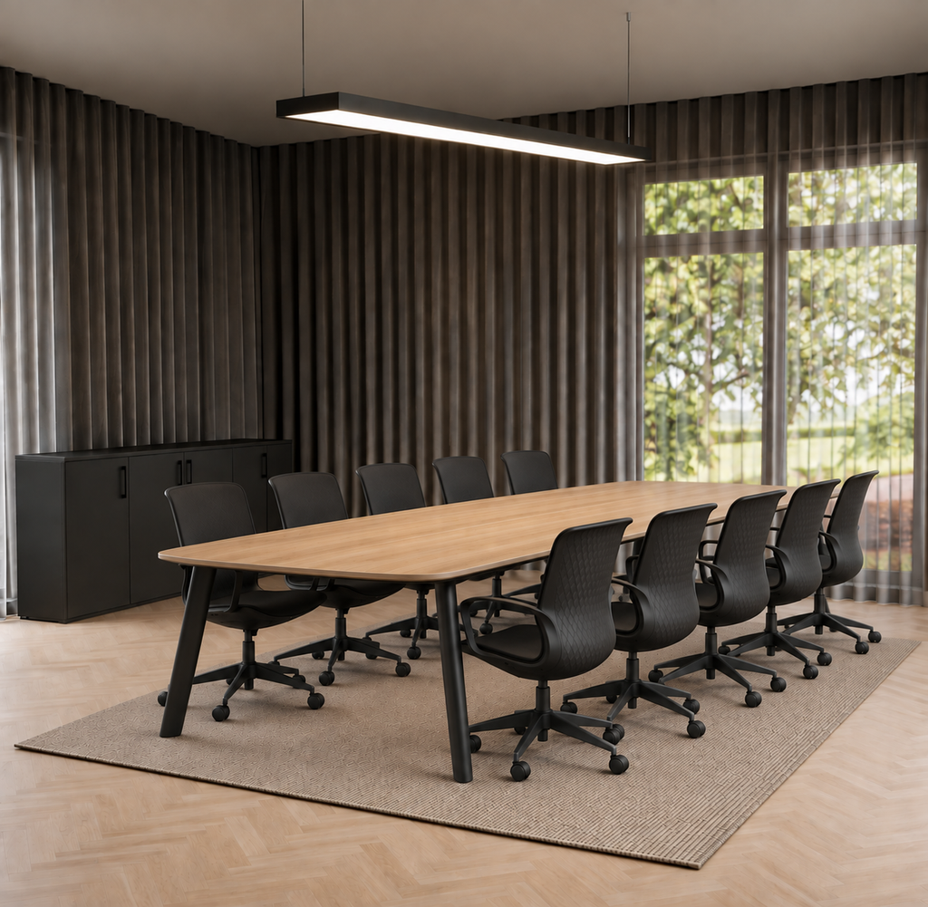 Vergadertafel Modu 320x120cm Deens Ovaal