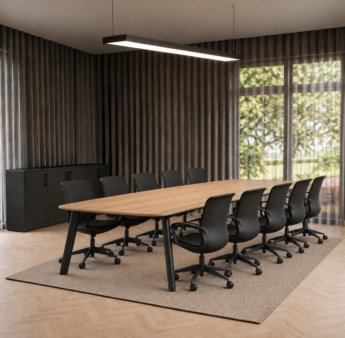 Vergadertafel Modu 320x120cm Deens Ovaal