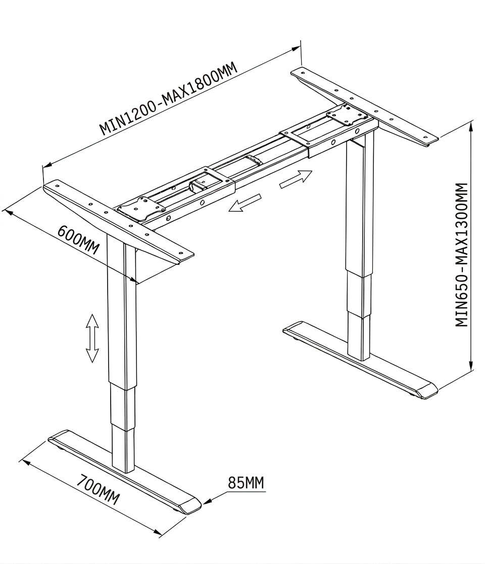 Elektrisch zit-sta frame Aero