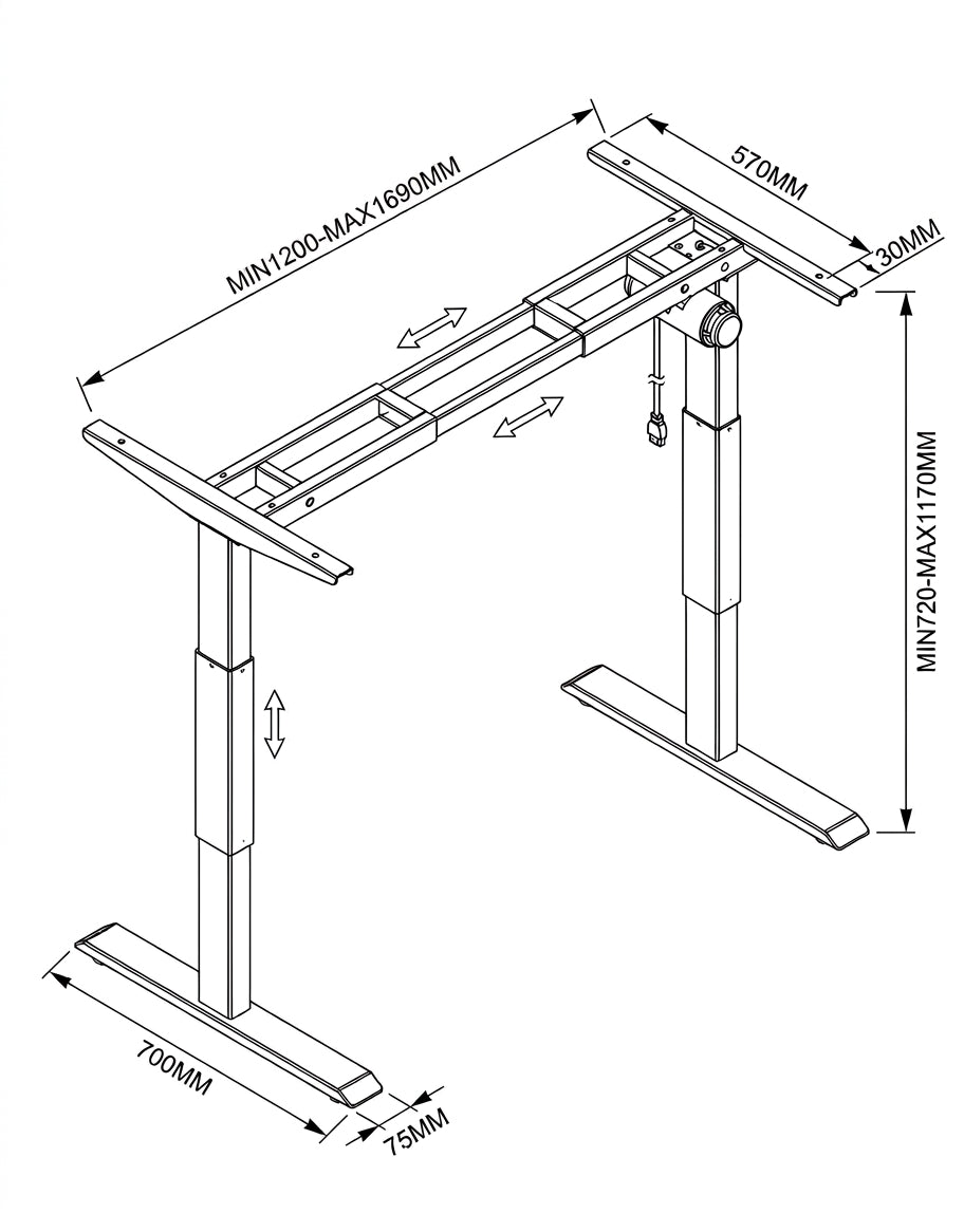 Elektrisch zit-sta frame Fuse