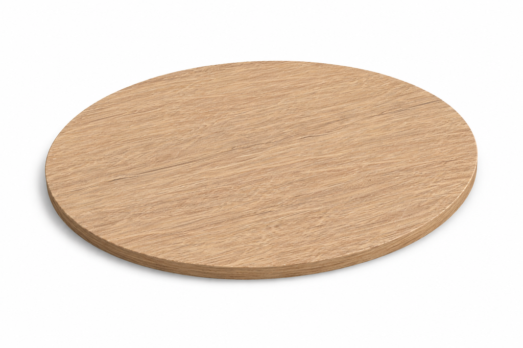 Tafelblad rond natuur eiken K003