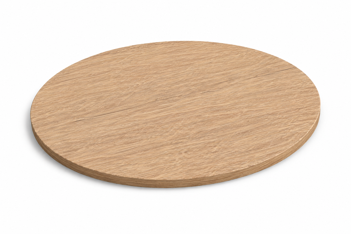Tafelblad rond natuur eiken K003