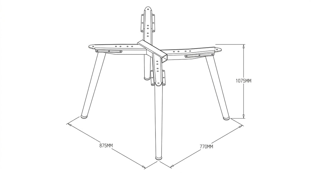 Vergadertafel Modu High frame voor ronde bladen