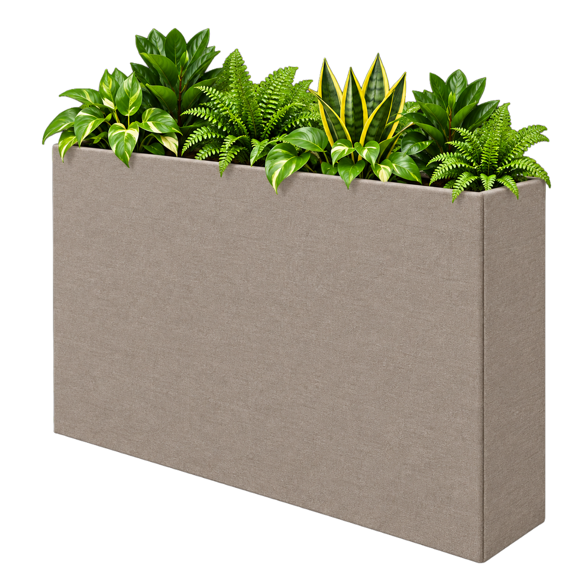 Gestoffeerde plantenbak